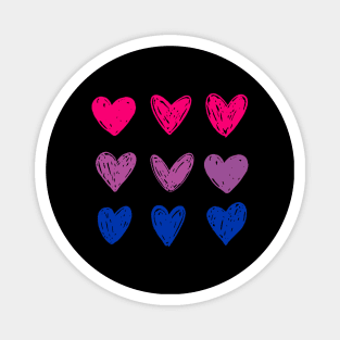 Bisexual Hearts Magnet